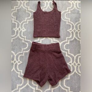 Skims Brown Fluffy Set